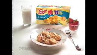 Kelloggs EGGO  quotEggomanquot commercial Minis  Homestyle Waffles 2004 [upl. by Oilisab]