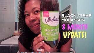 Blackstrap Molasses 8 month update GREY HAIR REVERSAL UPDATE [upl. by Latia]