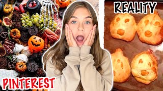 making PINTEREST HALLOWEEN foods 🎃 Pinterest VS Reality [upl. by Jauch]