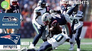 Seattle Seahawks vs New England Patriots Highlights NFL 2024 Season Week 2 [upl. by Nagorb]