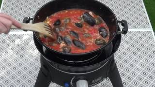 Speedy Shellfish Casserole cooked on the Cadac Safari Chef [upl. by Egan986]