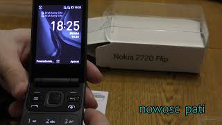 Telefon z klapką Nokia 2720 Flip TA1175 czarny unboxing first look Oryginal oryginalny dla seniora [upl. by Yaf136]