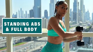 Dumbbell STANDING ABS WORKOUT  Core Fat Burn 🔥 [upl. by Ariaic]