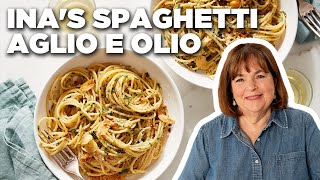 Ina Gartens 5Star Spaghetti Aglio e Olio  Barefoot Contessa  Food Network [upl. by Anilesor]