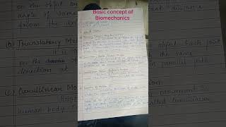 Biomechanics notes  viral handwritten 👍👍👍💯💯💯👍 [upl. by Archibald]