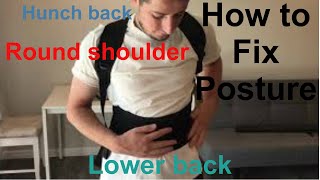 How to fix your postureround shoulderhunch backlower back pain [upl. by Irved910]