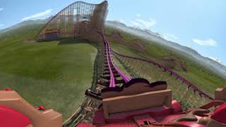 Sabertooth  RMC Hyper Hybrid  3D VR Roller Coaster [upl. by Ahsekat]