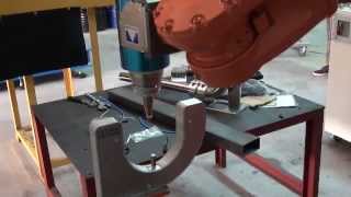 Robotic Laser Cutting Head with Bulls Eye TCP Calibration [upl. by Retnuh907]