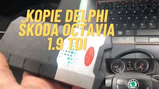 TEST Čínská kopie autodiagnostiky Delphi DS150e  Škoda Octavia 2 19 TDI 77 kW BXE [upl. by Chatwin]