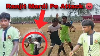 Ranjit Mardi Pe Attack 😡  High Voltage Football Match Kingfisher Potka  Mayurbhanj Football [upl. by Akeylah]