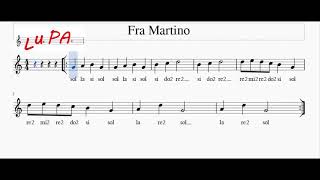 Fra Martino  Flauto dolce  Note  Spartito  Karaoke  Canto  Instrumental  Musica [upl. by Barthelemy804]