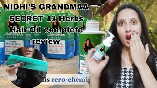 NIDHI’S GRANDMAA SECRET 13 Herbs Hair Oil Review and demo sumantipsandtricks [upl. by Suiram]