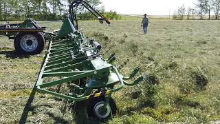 Krone KWT 2000 Tedder At Work in Hay and Forage [upl. by Yona26]