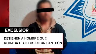 Cae sujeto que robaba crucifijos de panteón municipal [upl. by Graeme]