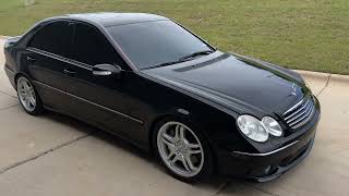 W203 C55 AMG Muffler delete resonator delete secondary cat delete with an xpipe [upl. by Philbo]