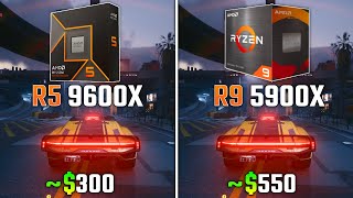 RYZEN 5 9600X vs RYZEN 9 5900X  Test in 6 Games [upl. by Tawnya]