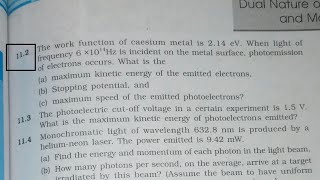 the work function of caesium metal is 214 ev  when light of frequency [upl. by Yauqram151]