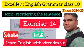 Class 10 reordering the sentences  Up Board English grammar class 10  The sentences [upl. by Trimmer]