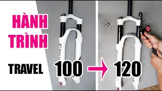 Tự thay đổi hành trình giảm xóc  Change Suntour Epixon fork travel [upl. by Zeculon360]