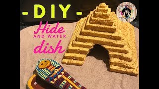 DIY creation part 1 Hide and water dish for Egyptian Predatory Beetle enclosure [upl. by Bogie]