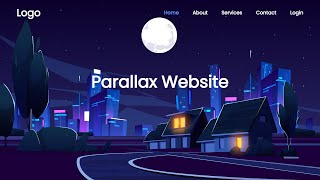 Parallax scrolling website using Html amp Css amp Js  How to create a website using Js [upl. by Matthia]