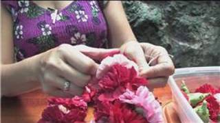 Making Hawaiian Leis  How to Make a Carnation Flower Lei [upl. by Felt582]