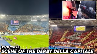 SCENE OF THE DERBY DELLA CAPITALE  SS Lazio vs AS Roma 12112023 [upl. by Vena]