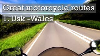 UK motorcycle routes Chepstow to Usk Wales [upl. by Leighland]