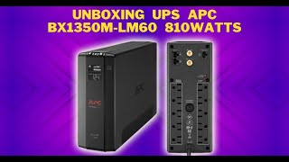 Unboxing UPS APC BX1350MLM60 810w para PCs Gamers y Alto Desempeño  SOPTECO [upl. by Woermer829]