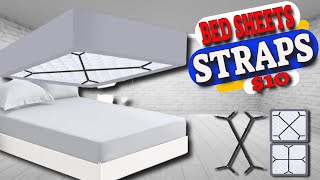 How to keep your bed sheets in place with the Fitted Bed Sheet Straps Review [upl. by Camm]