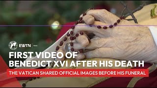 First video of Pope Emeritus Benedict XVI after his death shared by the Vatican before his Funeral [upl. by Ynagoham]