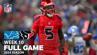 Detroit Lions vs Houston Texans FULL GAME  NFL 2024 Season Week 10 [upl. by Nosmas]