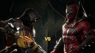 Mortal Kombat 11  Scorpion vs Spawn Gameplay VERY HARD 4K [upl. by Niasuh271]