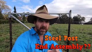 How to Use Steel Posts to Make an End Assembly FenceStay Kit Review [upl. by Haneeja]