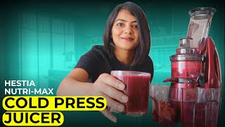 How to use a cold press juicer for juices desserts nut milks  Hestia NutriMax cold press juicer [upl. by Normand]