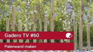 60 Wand maken met kastanjepalen [upl. by Virgina]