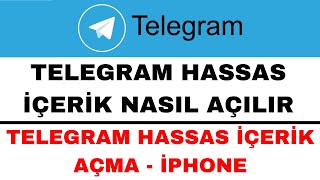 Telegram Hassas İçerik Ayarı Açma  İphone Telegram Hassas İçerik Açma ve Kapatma [upl. by Dippold]