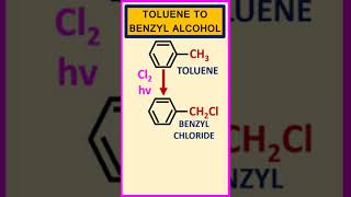 Toluene to benzyl alcohol shorts [upl. by Gnolb]