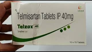 Telzox 40 Tablet  Telmisartan Tablets IP 40mg  Telzox 40mg Tablet Uses Side effects benefits Dose [upl. by Tellford]