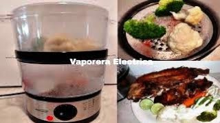 Vaporera Brentwood 5  QT y un pescado con verduras [upl. by Senga]