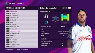 Pes 2020  Inserindo jogadores lendários no eFootball PES 2020  Legends [upl. by Adnoek]