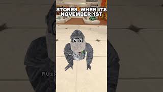 Stores when its November 1st gorillatag vr november christmas music funny funnyshorts [upl. by Garibold271]