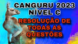 RESOLUÇÃO COMPLETA DA OLIMPÍADA CANGURU DA MATEMÁTICA 2023  NÍVEL C TODAS AS QUESTÕES [upl. by Esirec]