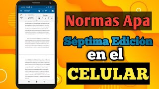 Normas Apa Séptima Edición 7ma en el celular [upl. by Helbonia]