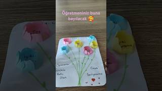 Öğretmenler gününe özel harika bir hediye kartı fikri bff diy art sessiz drawing artandcraft [upl. by Allen]