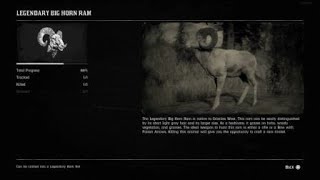 RDR 2 Story Mode Hunting The huge legendary Bighorn Ram in 2024 [upl. by Jodee]