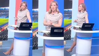 Vicky Gomersall Legs in Silver DressHeels  Sky Sports News 2132024 [upl. by Ahsekel]