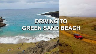 Driving to Papakōlea Green Sand Beach  Big Island Hawaii [upl. by Elbam]