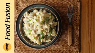 Pasta in White Sauce Recipe by Food Fusion [upl. by Ardnat945]