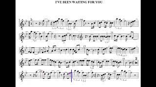 Ive Been Waiting For You Alto Sax Sheet Music Playalong [upl. by Atnad]